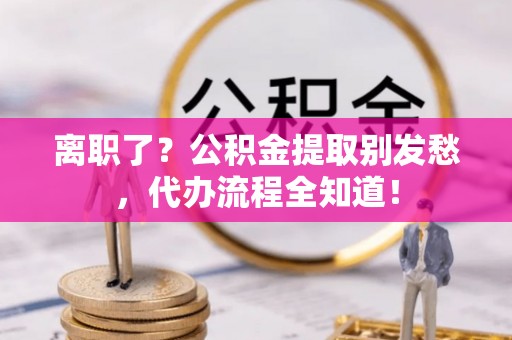 兴文离职了？公积金提取别发愁，代办流程全知道！